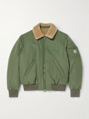 Maulevrier Reversible Plush and Shell Bomber Jacket