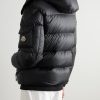 Couyere Logo-Appliquéd Quilted Micro-Ripstop Hooded Down Jacket - BK