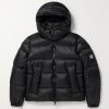 Couyere Logo-Appliquéd Quilted Micro-Ripstop Hooded Down Jacket