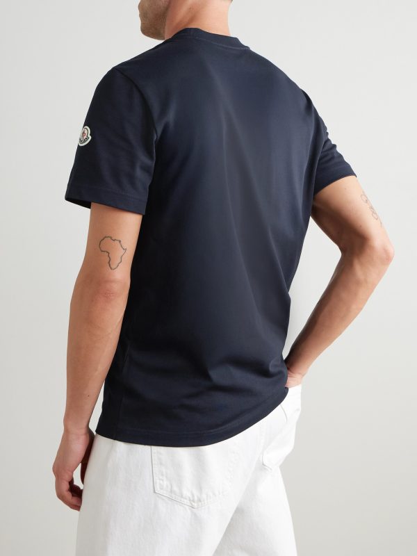 Logo-Appliquéd Cotton-Jersey T-Shirt - BK