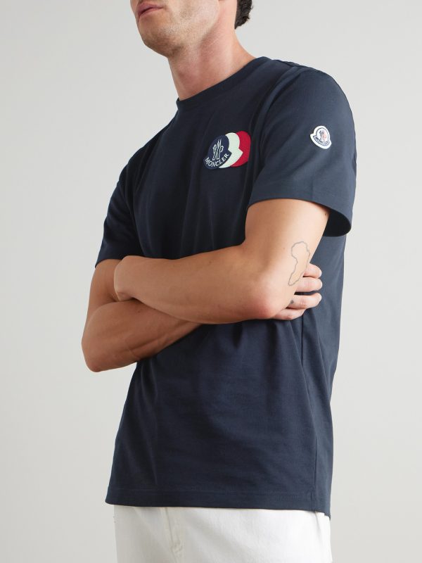 Logo-Appliquéd Cotton-Jersey T-Shirt - FR