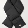 Logo-Appliquéd Quilted Shell Down Scarf