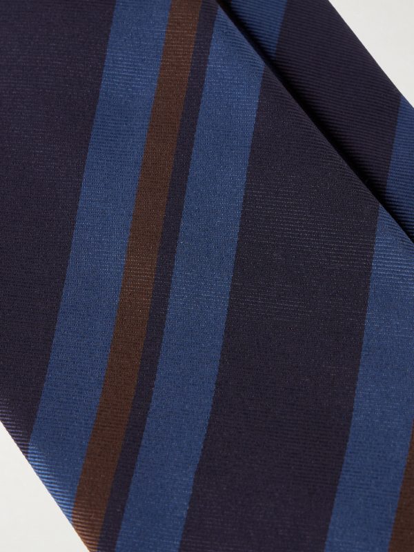 8cm Striped Silk and Cotton-Blend Twill Tie - CU 8cm Striped Silk and Cotton-Blend Twill Tie - CU