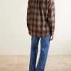 Camp-Collar Checked Wool Shirt - BK Camp-Collar Checked Wool Shirt - BK