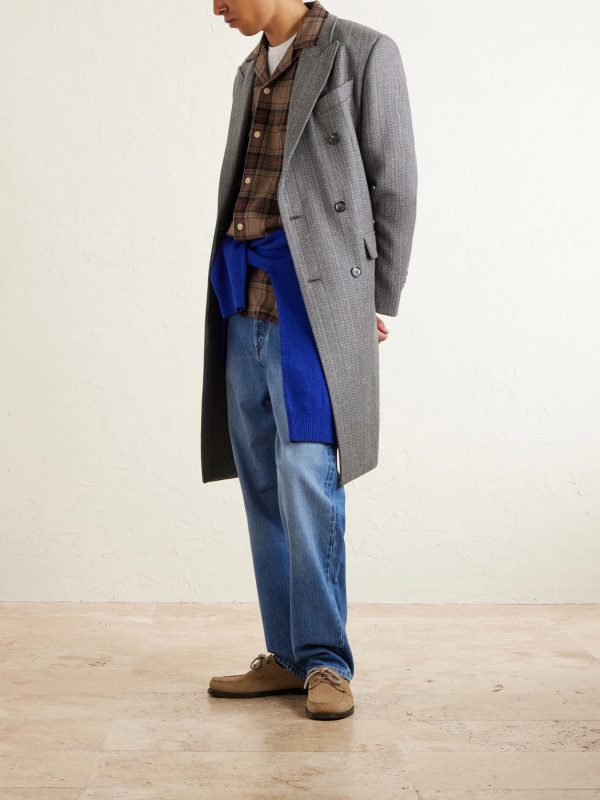 Camp-Collar Checked Wool Shirt - OU Camp-Collar Checked Wool Shirt - OU