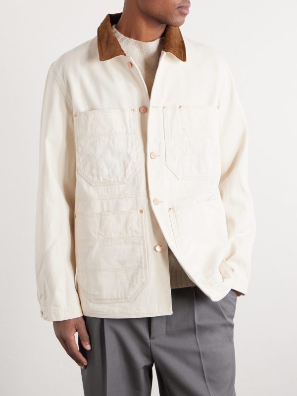 Corduroy-Trimmed Denim Jacket - FR Corduroy-Trimmed Denim Jacket - FR