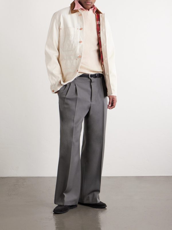 Corduroy-Trimmed Denim Jacket - OU Corduroy-Trimmed Denim Jacket - OU