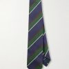 Striped Silk and Cotton-Blend Twill Tie Striped Silk and Cotton-Blend Twill Tie