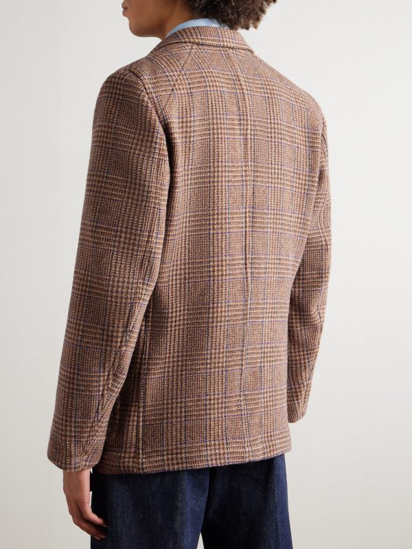 Mk. VII Games Unstructured Prince of Wales Checked Virgin Wool Blazer - BK Mk. VII Games Unstructured Prince of Wales Checked Virgin Wool Blazer - BK