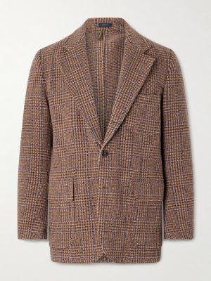 Mk. VII Games Unstructured Prince of Wales Checked Virgin Wool Blazer