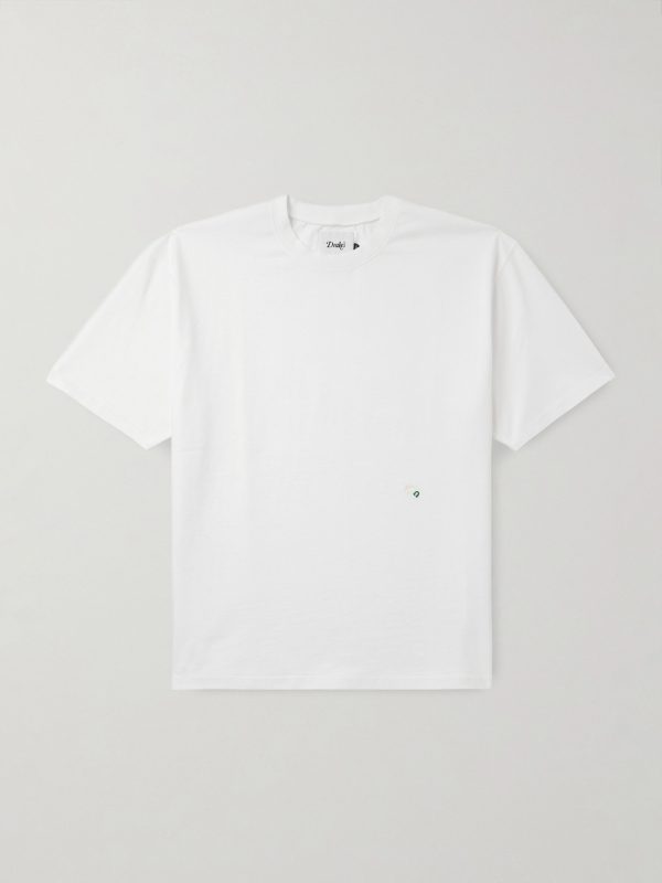 Embroidered Cotton-Jersey T-Shirt