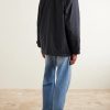 Padded Corduroy-Trimmed Waxed-Cotton Jacket - BK Padded Corduroy-Trimmed Waxed-Cotton Jacket - BK