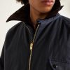 Padded Corduroy-Trimmed Waxed-Cotton Jacket - E1 Padded Corduroy-Trimmed Waxed-Cotton Jacket - E1
