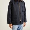 Padded Corduroy-Trimmed Waxed-Cotton Jacket - FR Padded Corduroy-Trimmed Waxed-Cotton Jacket - FR