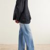 Padded Corduroy-Trimmed Waxed-Cotton Jacket - OU Padded Corduroy-Trimmed Waxed-Cotton Jacket - OU