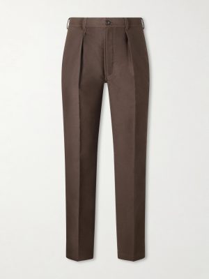 Western Games Pleated Cotton-Twill Suit Trousers
