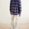 Checked Brushed Cotton-Flannel Shirt - BK Checked Brushed Cotton-Flannel Shirt - BK