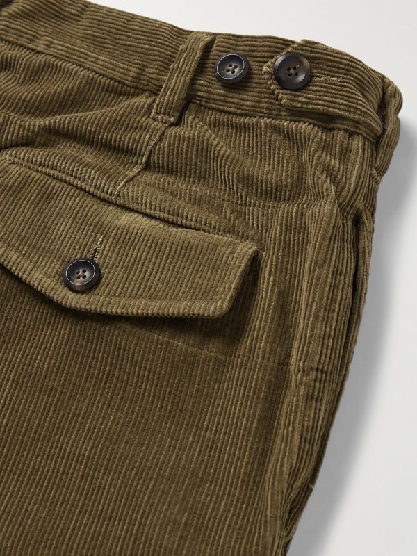 Games Tapered Pleated Cotton-Corduroy Trousers - CU Games Tapered Pleated Cotton-Corduroy Trousers - CU