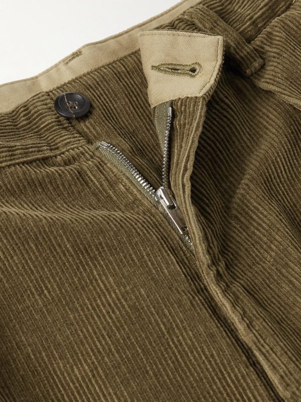 Games Tapered Pleated Cotton-Corduroy Trousers - E1 Games Tapered Pleated Cotton-Corduroy Trousers - E1
