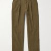 Games Tapered Pleated Cotton-Corduroy Trousers Games Tapered Pleated Cotton-Corduroy Trousers