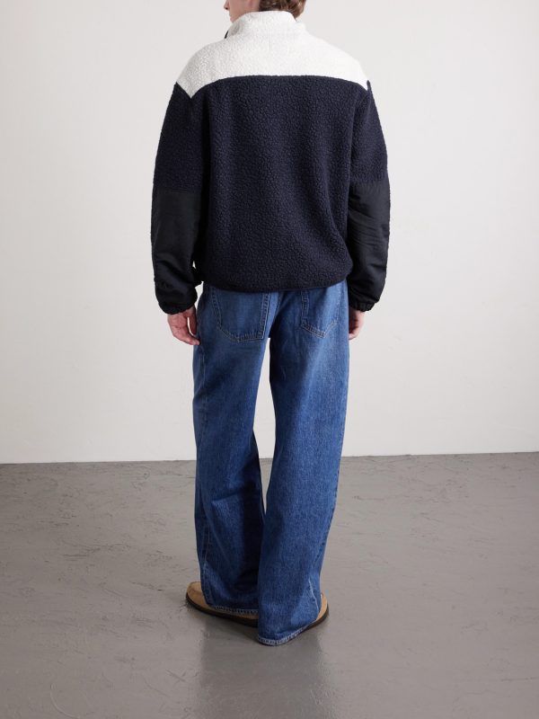 Fleece and Shell Half-Placket Jacket - BK Fleece and Shell Half-Placket Jacket - BK