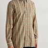 Button-Down Collar Checked Cotton-Madras Shirt - FR