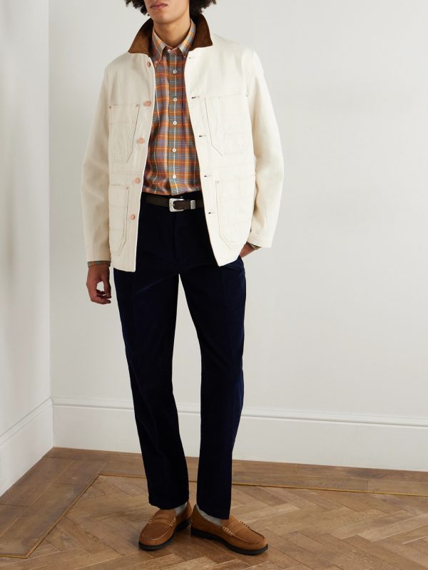 Button-Down Collar Checked Cotton-Madras Shirt - OU