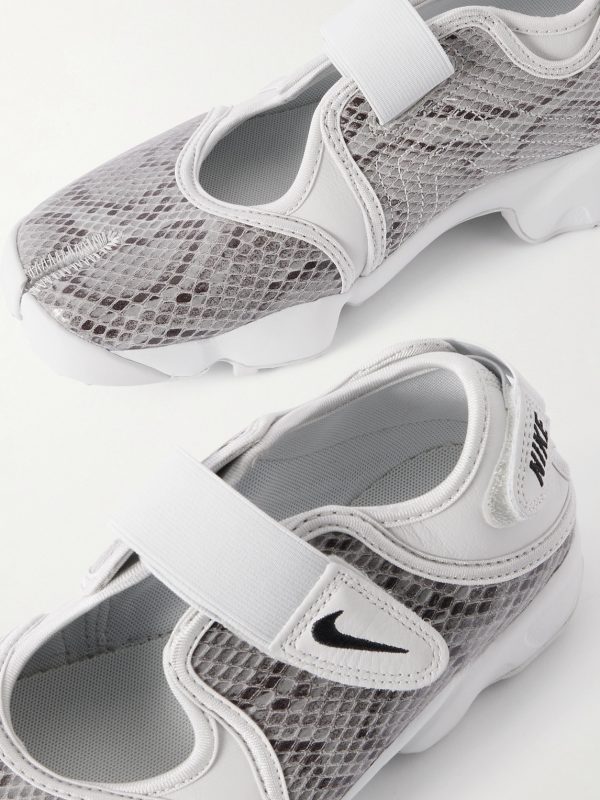 Air Rift's Split-Toe Snake-Effect Leather Sneakers - CU Air Rift's Split-Toe Snake-Effect Leather Sneakers - CU