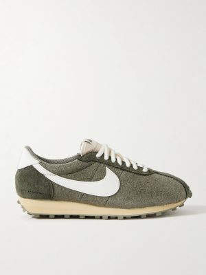 LD-1000 Leather-Trimmed Brushed-Suede Sneakers LD-1000 Leather-Trimmed Brushed-Suede Sneakers
