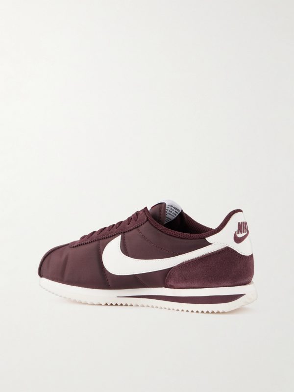 Cortez Suede and Leather-Trimmed Shell Sneakers - BK Cortez Suede and Leather-Trimmed Shell Sneakers - BK