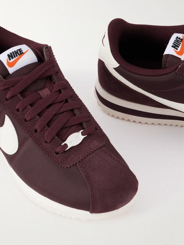 Cortez Suede and Leather-Trimmed Shell Sneakers - CU Cortez Suede and Leather-Trimmed Shell Sneakers - CU