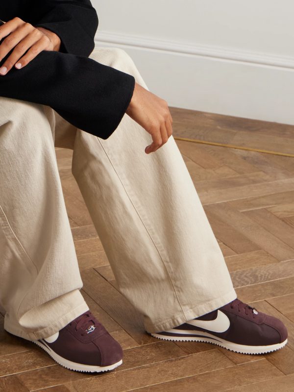 Cortez Suede and Leather-Trimmed Shell Sneakers - OU Cortez Suede and Leather-Trimmed Shell Sneakers - OU