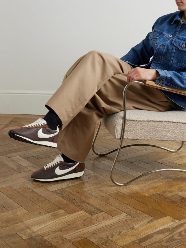 LD-1000 Leather and Suede-Trimmed Mesh Sneakers - OU LD-1000 Leather and Suede-Trimmed Mesh Sneakers - OU
