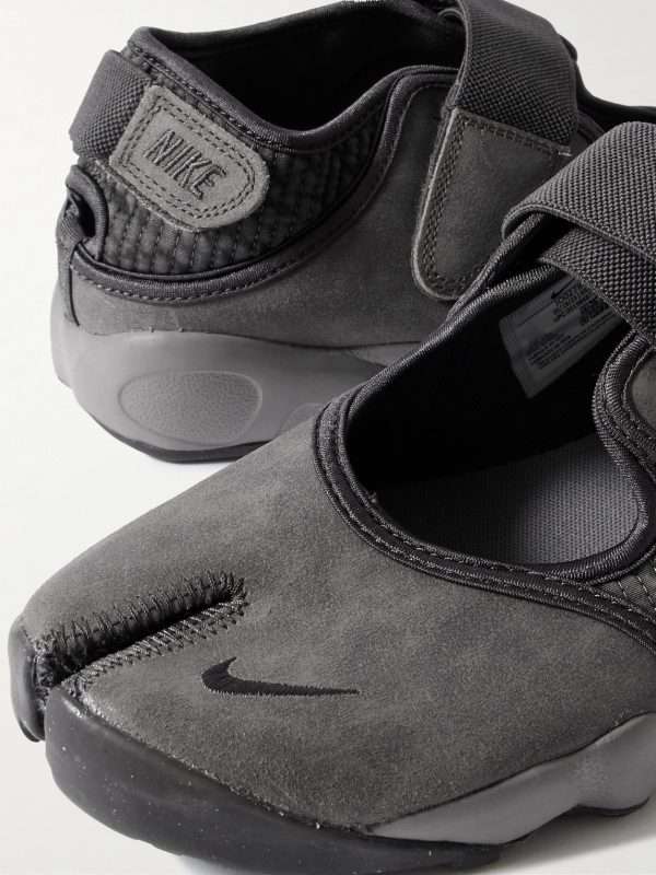 Air Rift Split-Toe Mesh-Trimmed Suede Sneakers - CU