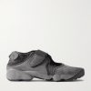 Air Rift Split-Toe Mesh-Trimmed Suede Sneakers