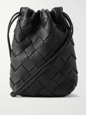 Intrecciato Full-Grain Leather Pouch