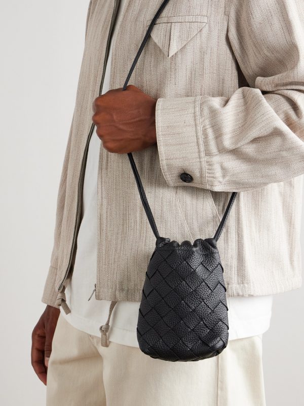 Intrecciato Full-Grain Leather Pouch - OU Intrecciato Full-Grain Leather Pouch - OU