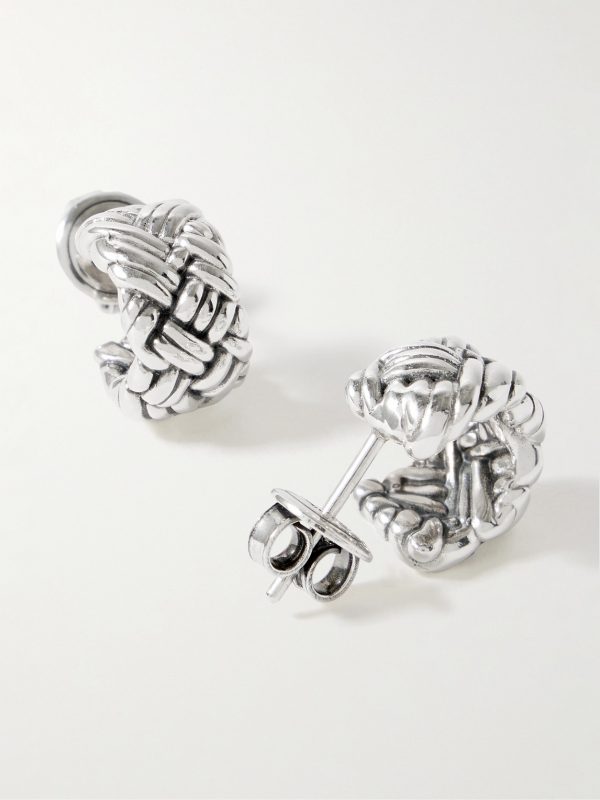 Intrecciato Small Sterling Silver Earrings - CU