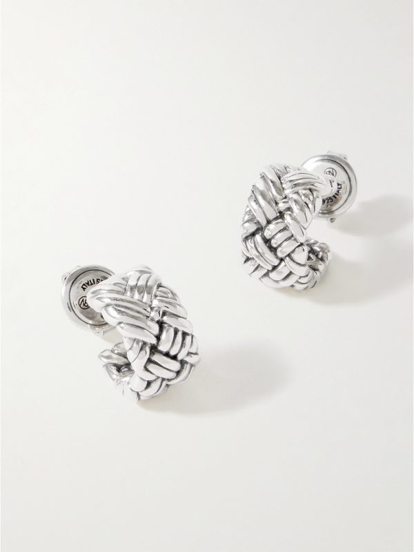 Intrecciato Small Sterling Silver Earrings