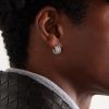 Intrecciato Small Sterling Silver Earrings - OU