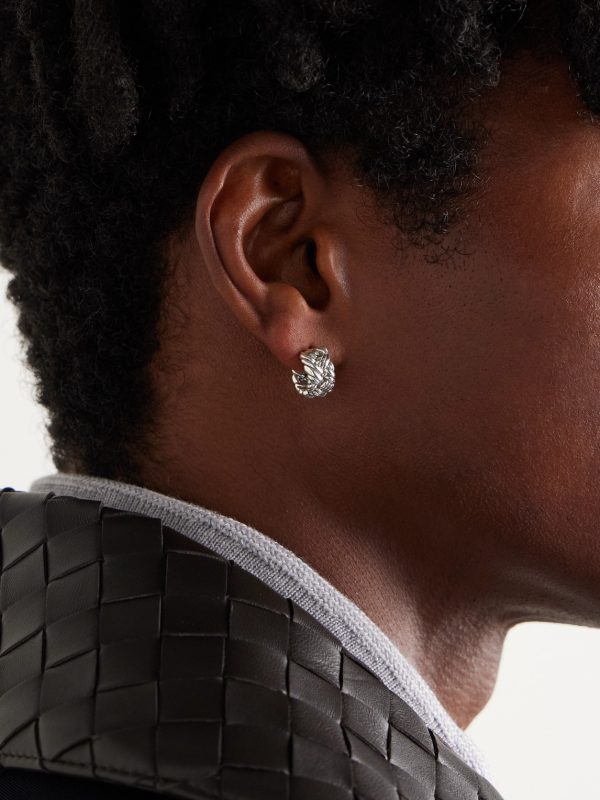 Intrecciato Small Sterling Silver Earrings - OU