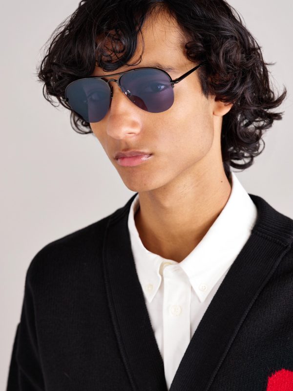 Amelia Aviator-Style Metal Sunglasses - OU Amelia Aviator-Style Metal Sunglasses - OU