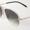 Amelia Aviator-Style Silver- and Gold-Tone Sunglasses - CU Amelia Aviator-Style Silver- and Gold-Tone Sunglasses - CU