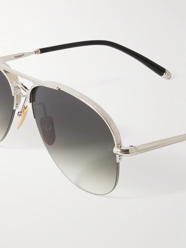 Amelia Aviator-Style Silver- and Gold-Tone Sunglasses - CU Amelia Aviator-Style Silver- and Gold-Tone Sunglasses - CU