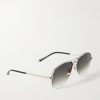 Amelia Aviator-Style Silver- and Gold-Tone Sunglasses - FR Amelia Aviator-Style Silver- and Gold-Tone Sunglasses - FR