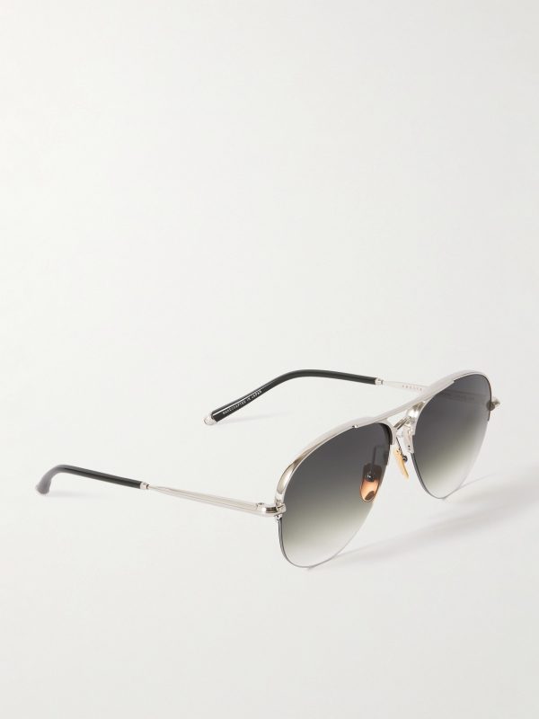 Amelia Aviator-Style Silver- and Gold-Tone Sunglasses - FR Amelia Aviator-Style Silver- and Gold-Tone Sunglasses - FR