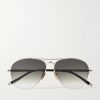 Amelia Aviator-Style Silver- and Gold-Tone Sunglasses Amelia Aviator-Style Silver- and Gold-Tone Sunglasses