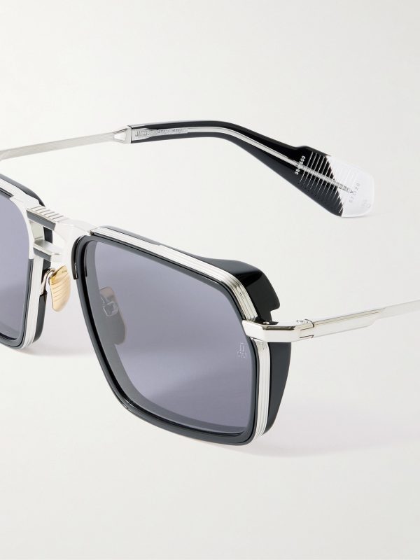 GT-R Aviator-Style Titanium and Acetate Sunglasses - CU