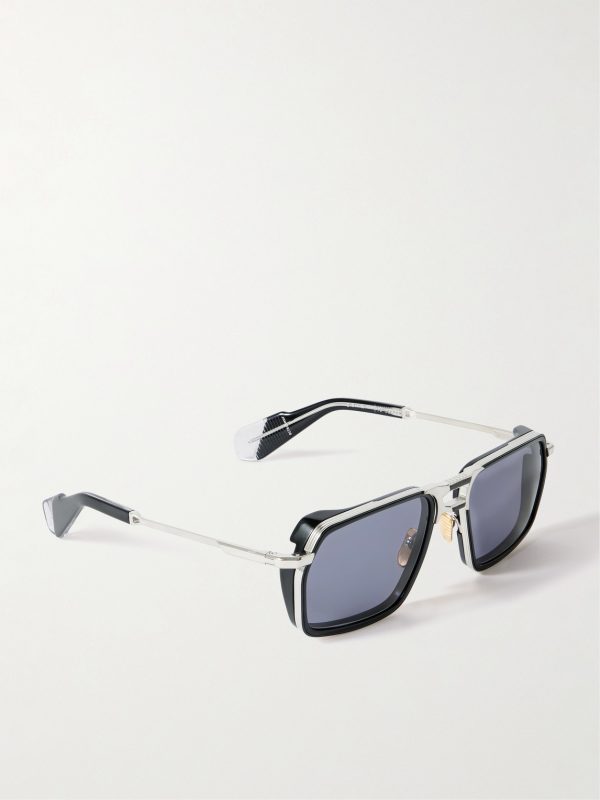GT-R Aviator-Style Titanium and Acetate Sunglasses - FR