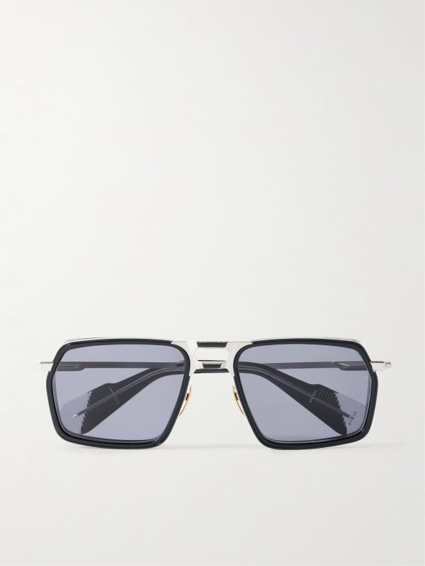 GT-R Aviator-Style Titanium and Acetate Sunglasses